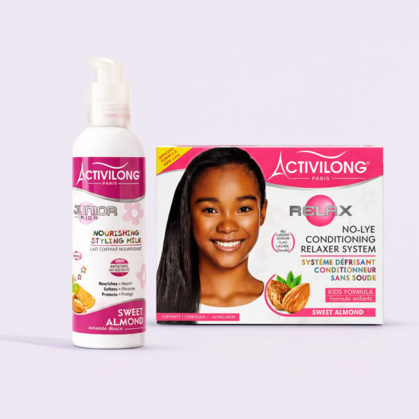 kids Straightening Cream No Lye + Leave-In Sweet Almond Kids 240ml Special Offer